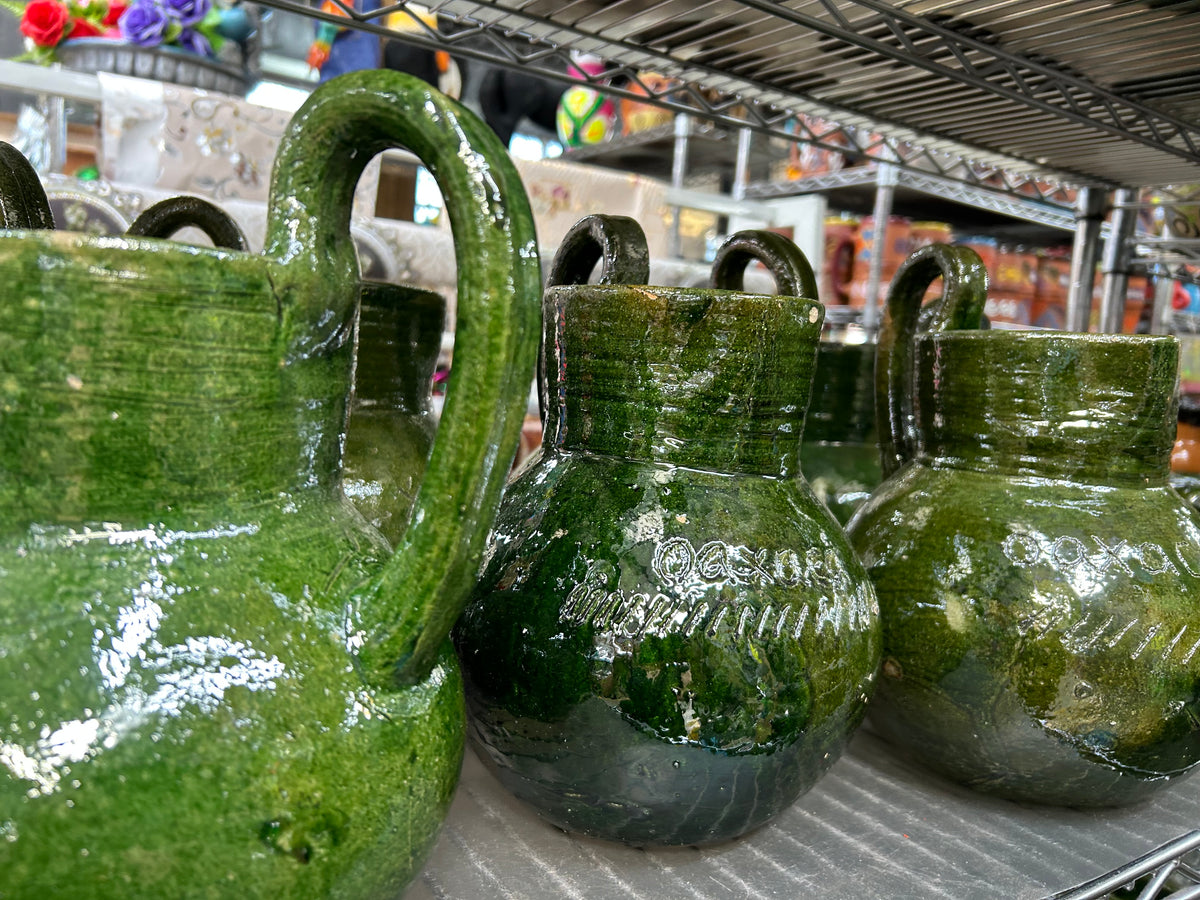 Jarra Barro Verde de Oaxaca